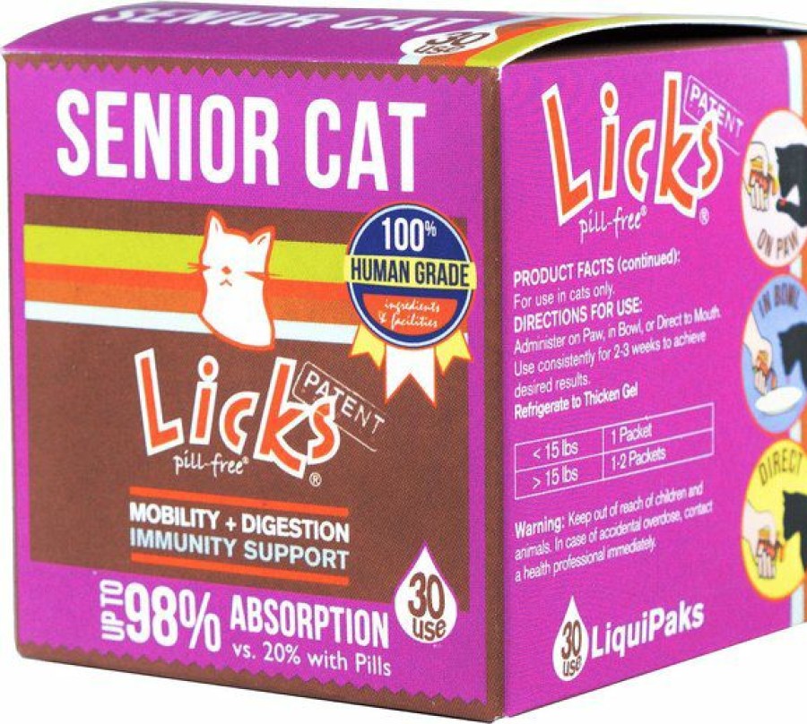 Cat Vitamins & Supplements * | Outlet Licks Pill-Free Senior Mobility + Long-Term Health Support Senior Cat Supplement