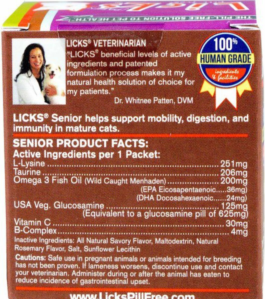 Cat Vitamins & Supplements * | Outlet Licks Pill-Free Senior Mobility + Long-Term Health Support Senior Cat Supplement