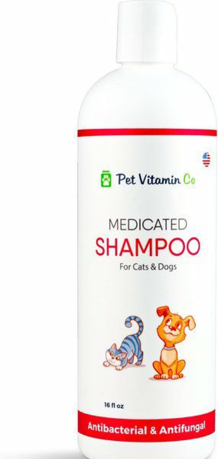 Cat Healthcare * | Discount Pet Vitamin Co Medicated Dog & Cat Shampoo, 16-Oz Bottle