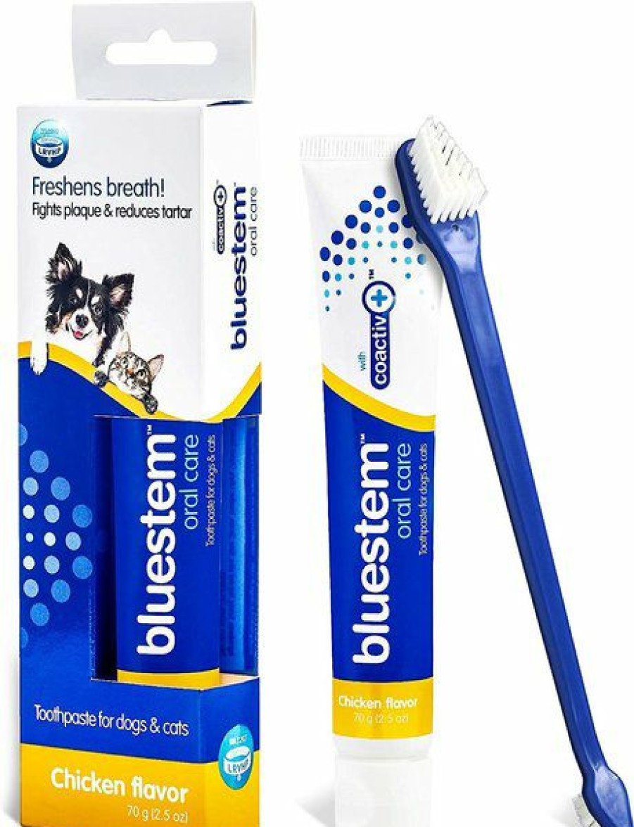 Cat Healthcare * | Shop Bluestem Oral Care Chicken Flavored Dog & Cat Dental Kit, 2.5-Oz Tube