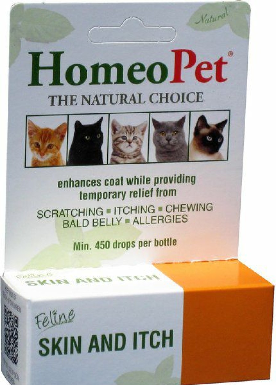 Cat Vitamins & Supplements * | Store Bundle: Homeopet Feline Skin & Itch Cat Supplement, 450 Drops + Homeopet Wrm Clear Dewormer For Hookworms, Roundworms, Tapeworms & Whipworms For Cats, 450 Drops