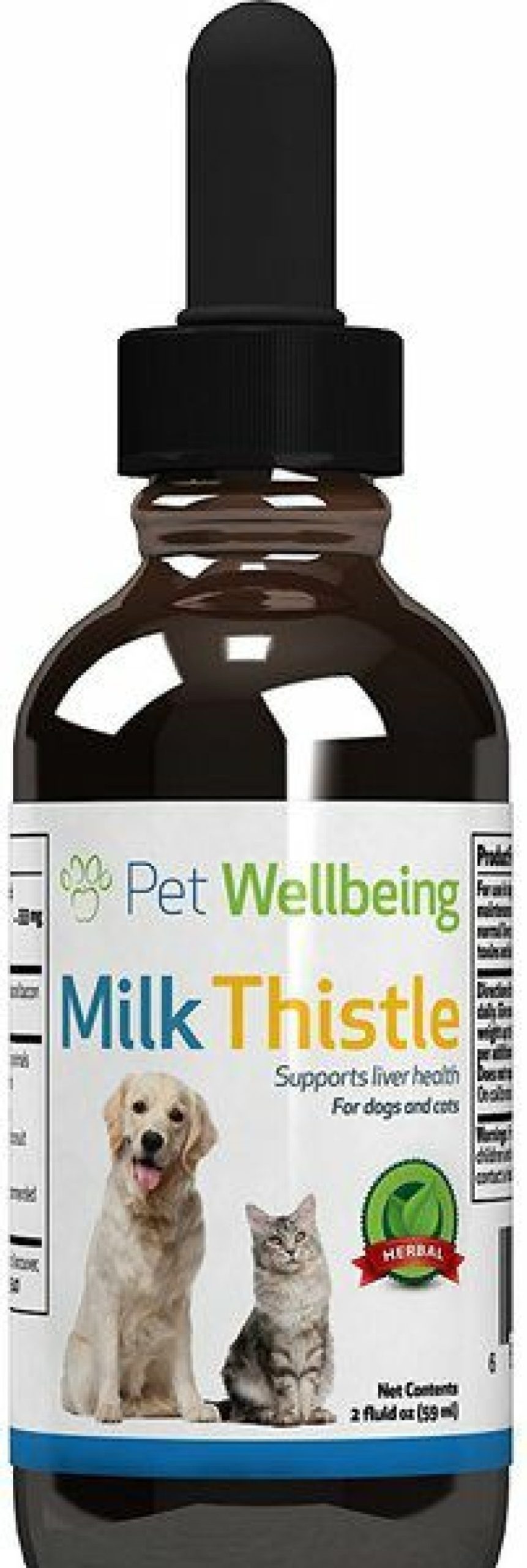 Cat Vitamins & Supplements * | Outlet Pet Wellbeing Milk Thistle Bacon Flavored Liquid Liver Supplement For Dogs & Cats, 2-Oz Bottle