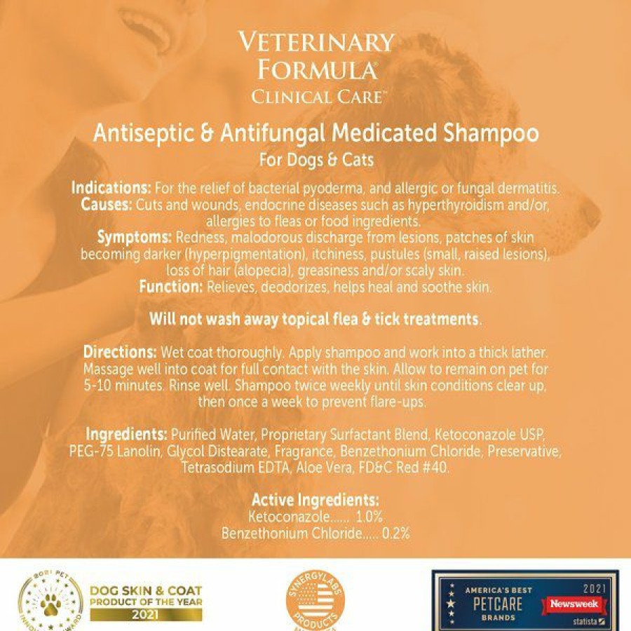 Cat Healthcare * | Shop Veterinary Formula Clinical Care Antiseptic & Antifungal Shampoo