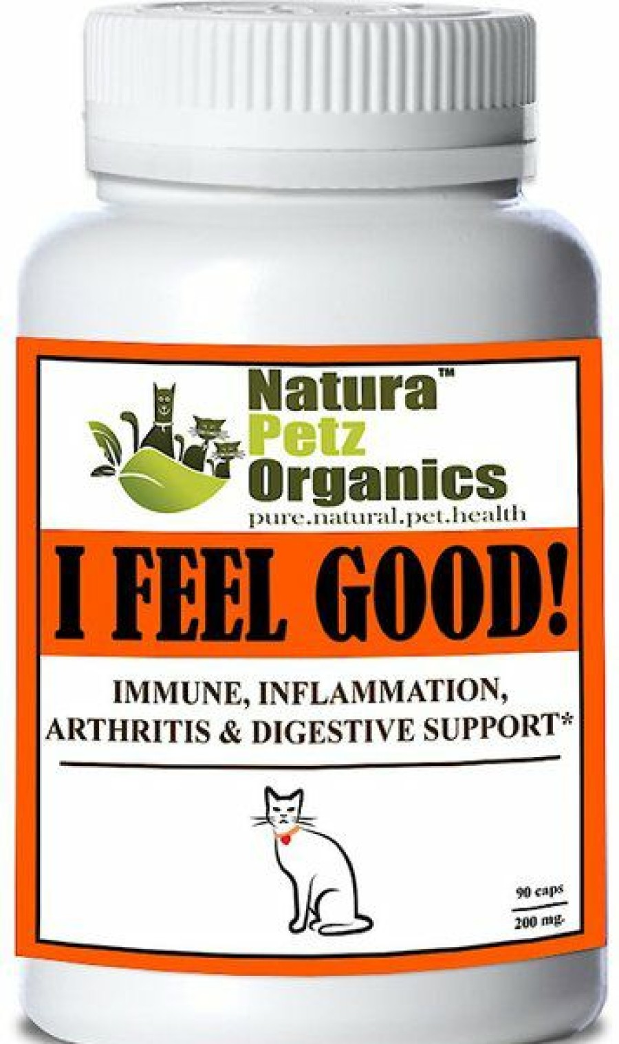 Cat Vitamins & Supplements * | New Natura Petz Organics I Feel Good! Cat Supplement, 90 Count