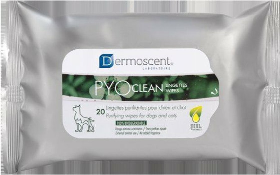 Cat Grooming * | Shop Dermoscent Pyoclean Dog Wipes, 20 Count