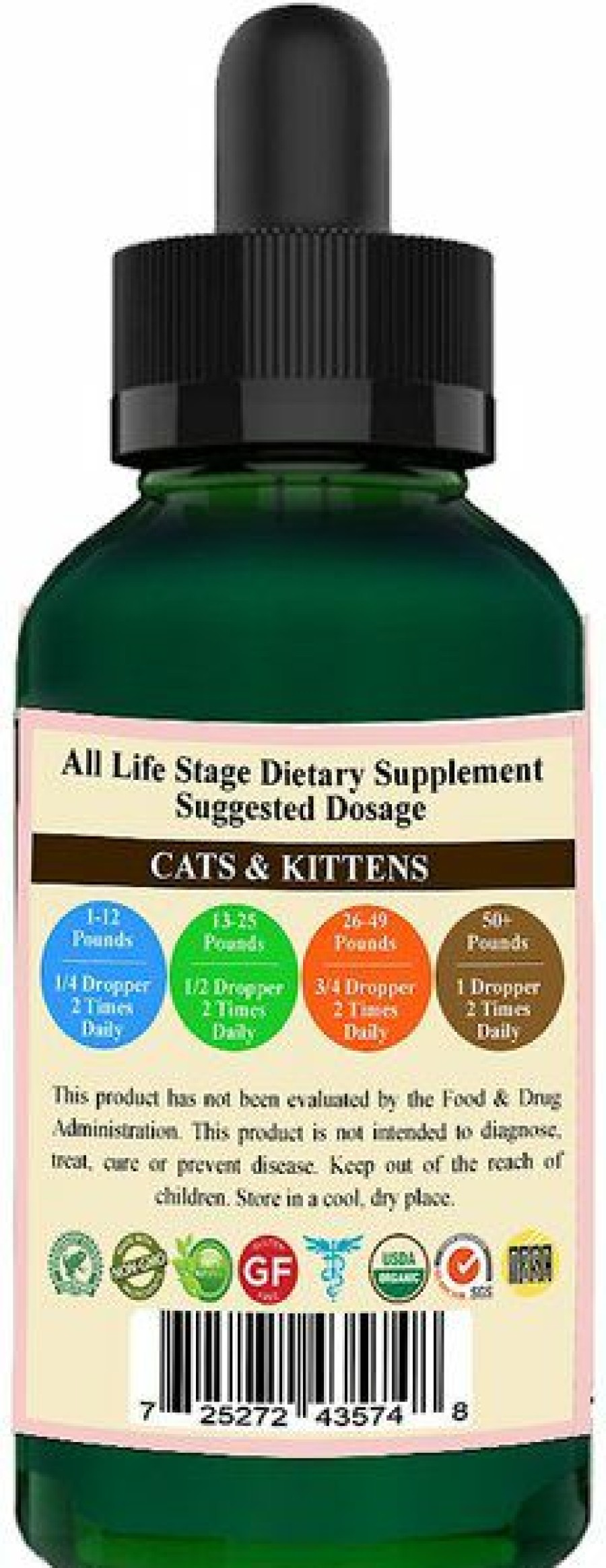 Cat Vitamins & Supplements * | Shop Natura Petz Organics Dia-Beat-It Max Tincture Extract* Adjunctive Pancreas, Blood Glucose & Metabolic Support* Cat Supplement, 3-Oz Bottle