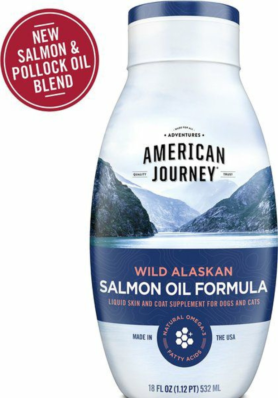 Cat Vitamins & Supplements * | Outlet American Journey Wild Alaskan Salmon Oil Formula Liquid Supplement For Cats & Dogs