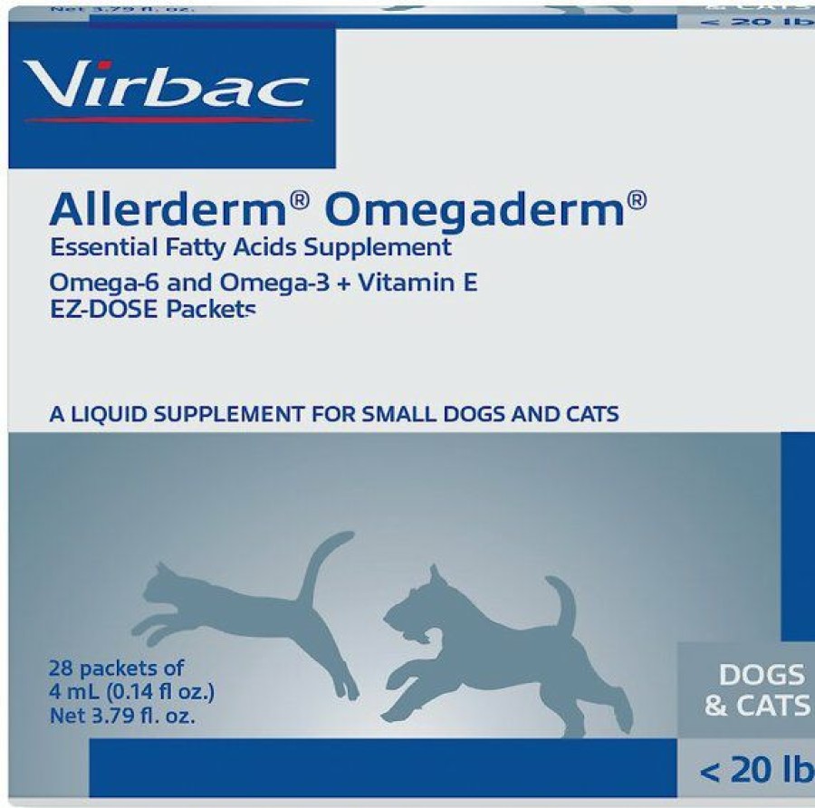 Cat Vitamins & Supplements * | New Virbac Allerderm Omegaderm Liquid Skin & Coat Supplement For Cats & Dogs, 28 Count