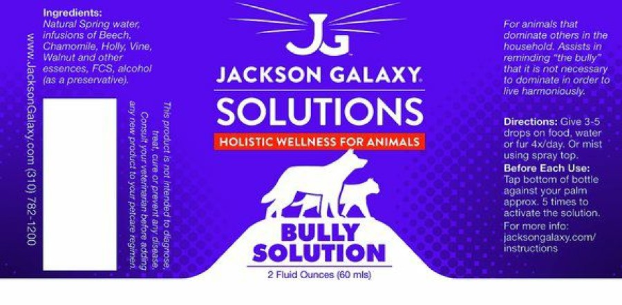 Cat Healthcare * | Limited Edition Jackson Galaxy Solutions Bully Pet Aromatherapy For Dogs & Cats, 2-Oz