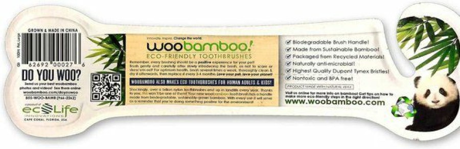 Cat Healthcare * | New Woobamboo Small Dog & Cat Toothbrush