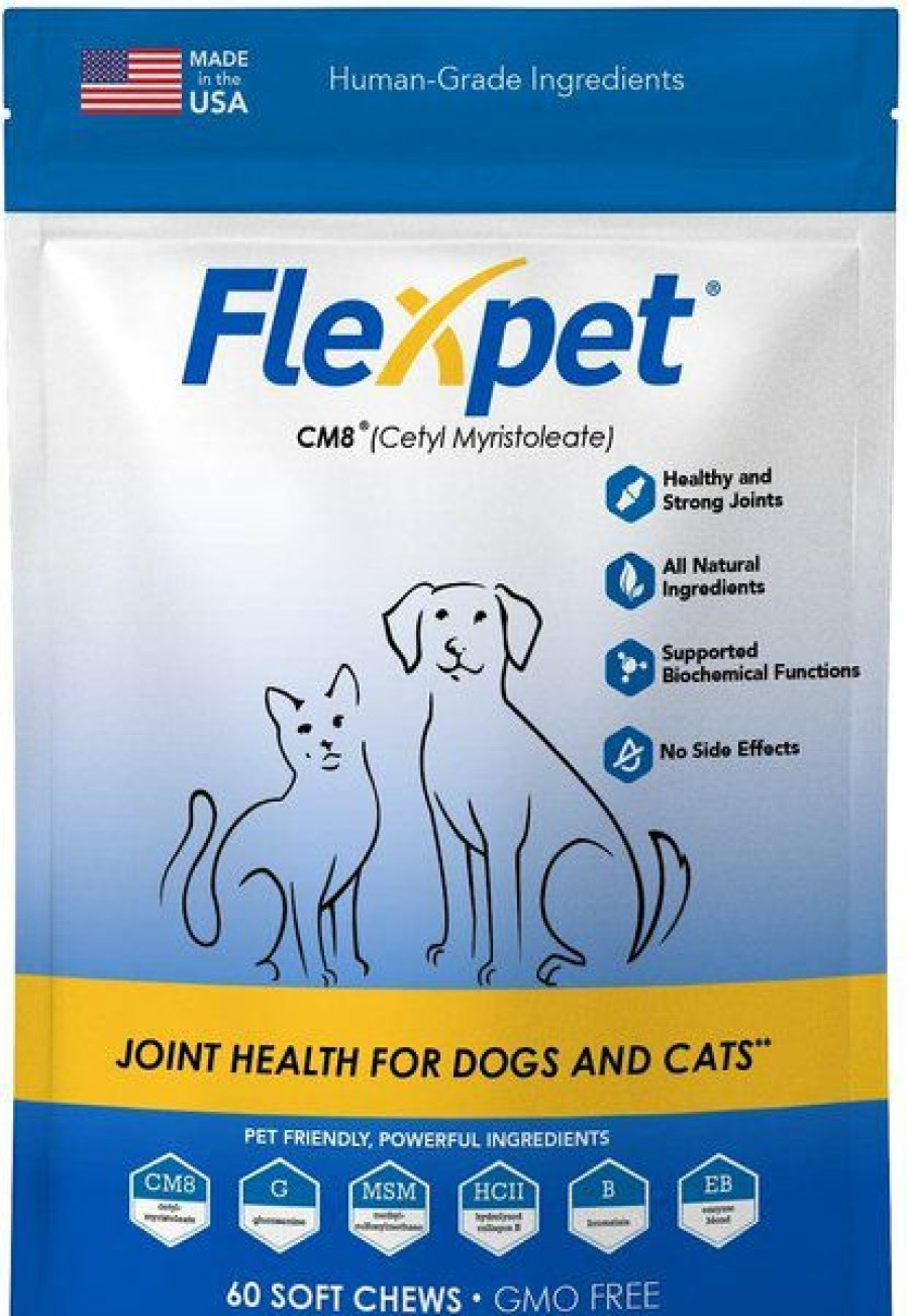 Cat Vitamins & Supplements * | New Flexpet Cm8 Maximum Strength Joint Health Dog & Cat Supplement