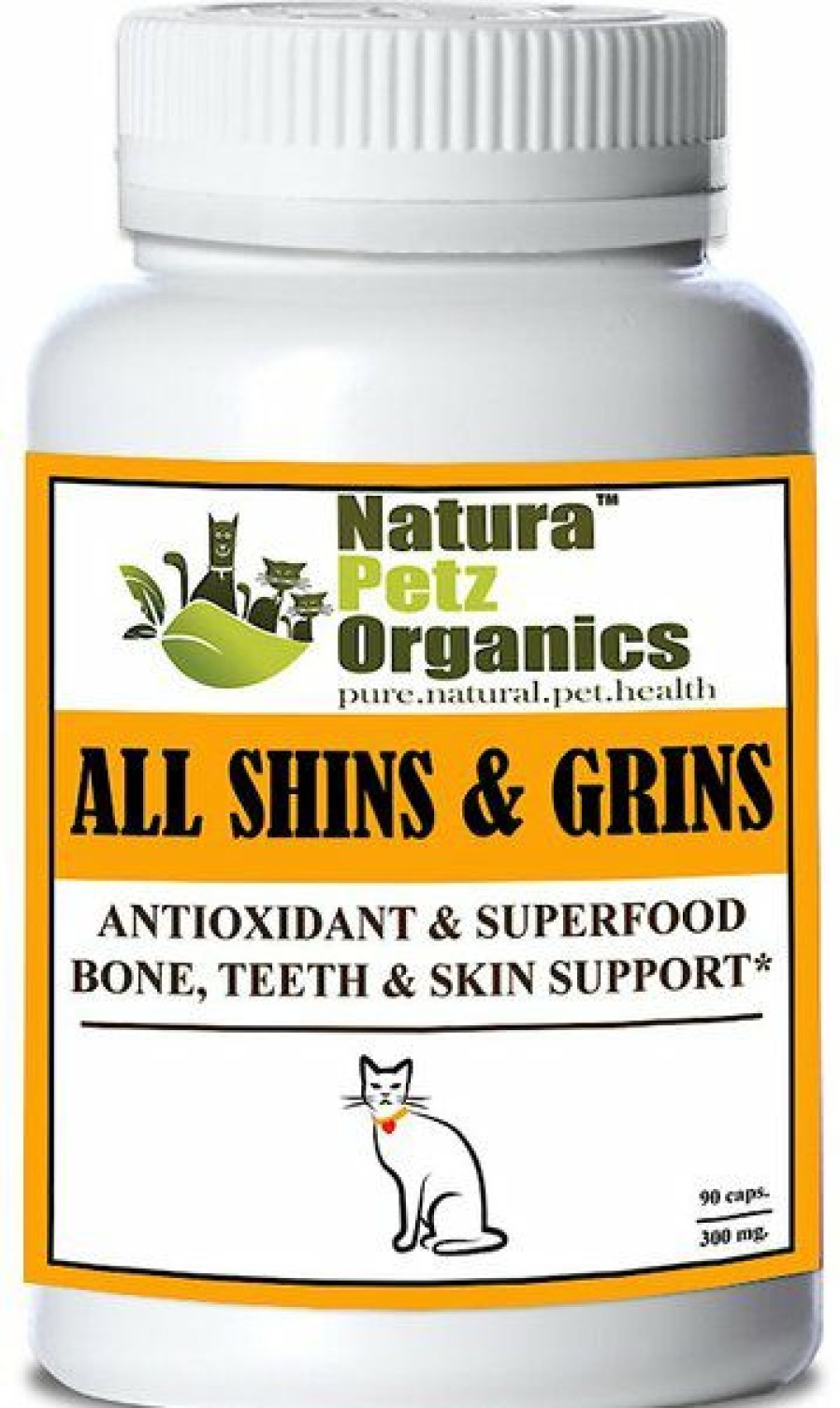 Cat Vitamins & Supplements * | Limited Edition Natura Petz Organics All Shins & Grins Cat Supplement, 90 Count