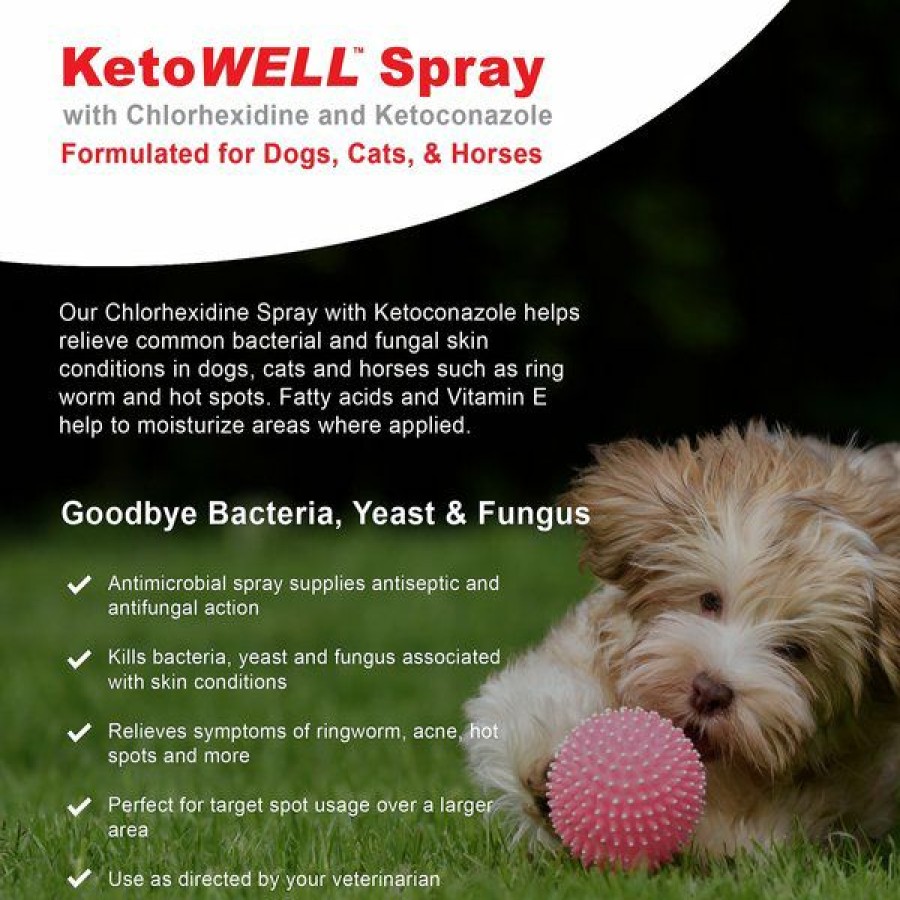 Cat Grooming * | Shop Vetwell Ketowell Antiseptic Dog, Cat & Horse Spray, 8-Oz Bottle