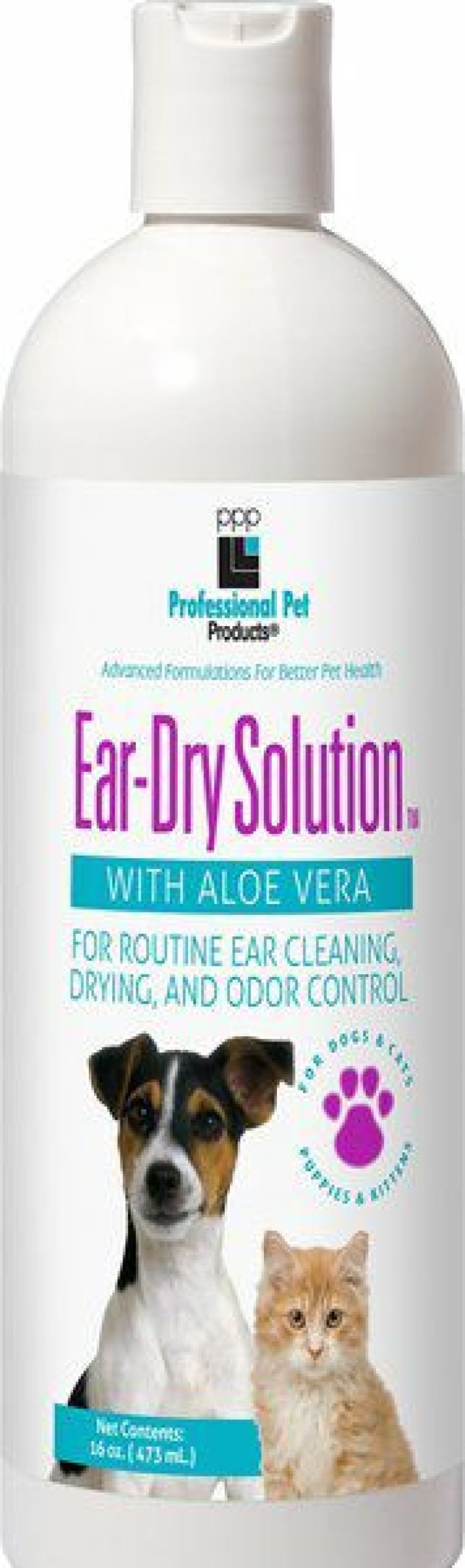 Cat Grooming * | New Professional Pet Products Ear-Dry Solution With Aloe Vera Dog & Cat Ear Cleaner