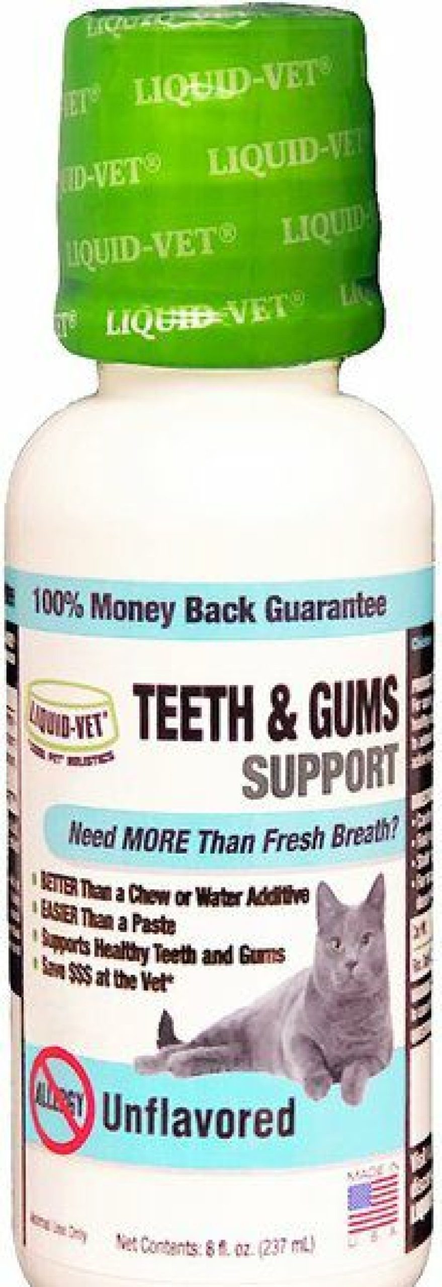 Cat Vitamins & Supplements * | New Liquid-Vet Teeth & Gums Support Allergy-Friendly Unflavored Cat Supplement, 8-Oz Bottle