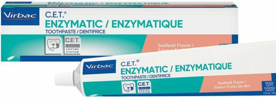 Cat Healthcare * | Discount Virbac C.E.T. Enzymatic Seafood Flavor Dog & Cat Toothpaste, 70 Gram