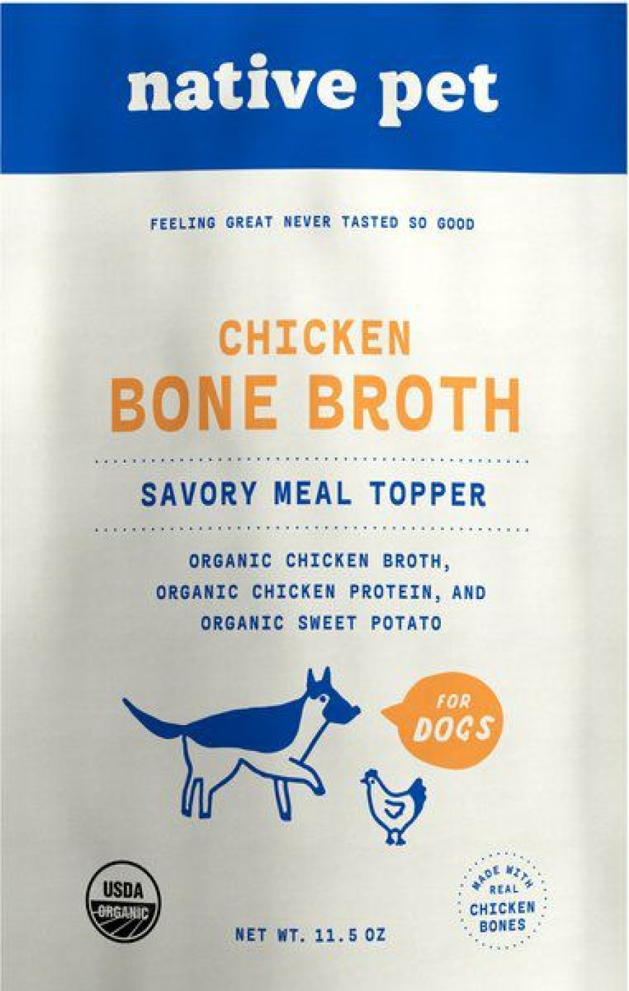 Cat Vitamins & Supplements * | Shop Native Pet Organic Chicken Bone Broth Powder Dog & Cat Food Topper