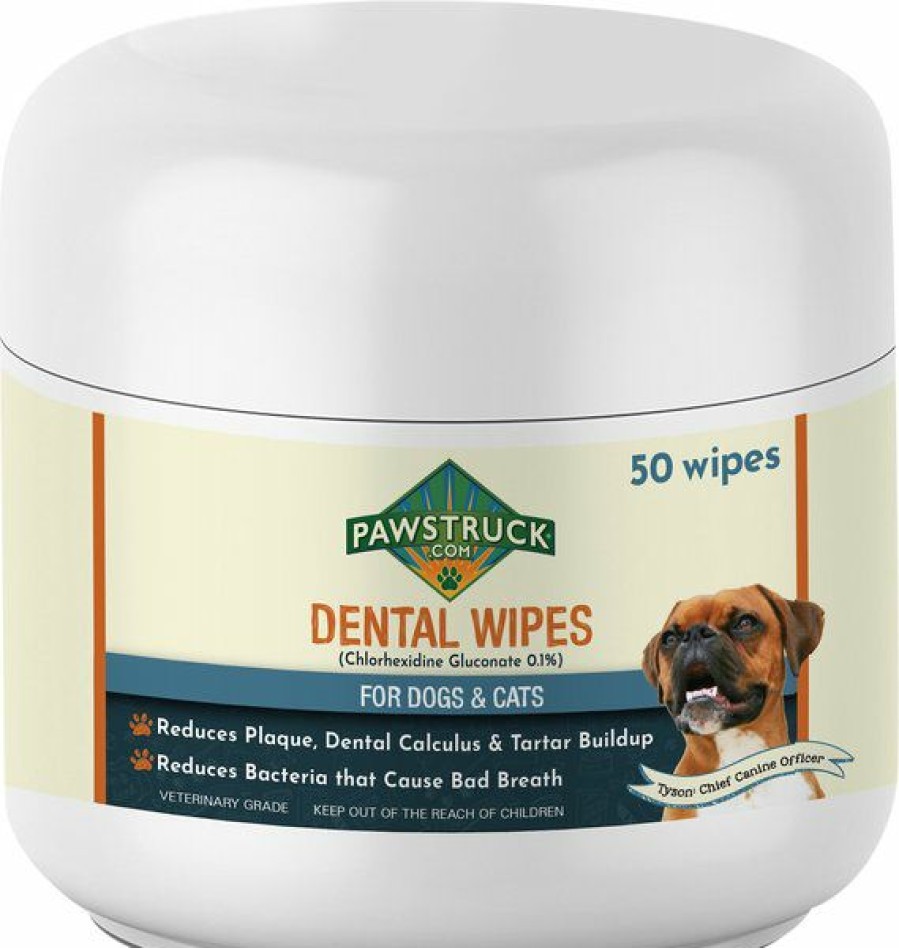 Cat Healthcare * | New Pawstruck Dog & Cat Dental Wipes, 50 Count