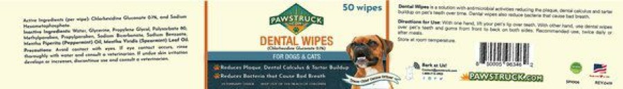 Cat Healthcare * | New Pawstruck Dog & Cat Dental Wipes, 50 Count